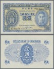 Hong Kong: Government of Hong Kong 1 Dollar ND(1940-41), P.316 in perfect UNC condition