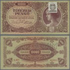 Hungary: 10.000 Pengö 1945 Specimen with perforation ”MINTA”, P.119s, vertically folded and some other minor creases in the paper. Condition: VF