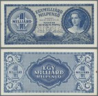 Hungary: 1 Milliard Milpengö 1946 Specimen with perforation ”MINTA”, P.131s, tiny spot at left border and a few minor creases in the paper. Condition ...