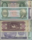 Hungary: Set with 6 Banknotes with 10 Forint 1969, 20 Forint 1980, 50 Forint 1986, 100 Forint 1984, 500 Forint 1980 and 1000 Forint 1983, P.168d-173b ...