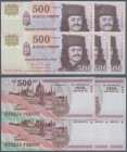 Hungary: Set with 5 banknotes 500 Forint 2006 50th Anniversary of the Hungarian Insurrection against Soviet Occupation (23.10.1956), P.194 with runnin...