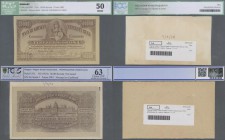 Hungary: Magyar Kiralyi Nemzeti Bank extraordinary rare photographic proof of front and reverse of a unissued 10.000 Korona note 1924, P.NL, front pro...