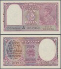 India: 2 Rupees Reserve Bank of India ND(1937) sign. Deshmukh in crisp original condition with usual 2 pinholes at left, only one light corner bend, n...