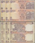 India: set of 6 notes of 10 Rupees replacement banknote P. 95, all in condition: UNC. (6 pcs)