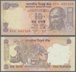 India: set of 23 pcs 10 Rupees P. 95, all different issues with different letters, signatures and issue dates, mostly UNC. (23 pcs)