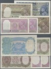 India: set of 5 interesting banknotes containing 2x 2 Rupees sign. Taylor & Deshmukh, 2x 5 Rupees ND sign. Taylor abd Deshmukh, 10 Rupees ND sign. Tay...