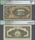 Iran: 50 Rials ND(1934) P. 27, S/N #C428164, printed by ”ABNC”, crisp paper with bright colors, light folds in paper, a minor paper thinning and small...