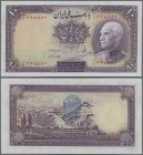 Iran: 10 Rials ND(1938) with blue stamp on back, P. 33 in condition: aUNC.