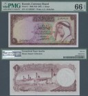 Kuwait: Kuwait Currency Board 1 Dinar L.1960 (1961), P.3 in perfect uncirculated condition, PMG graded 66 Gem Uncirculated EPQ