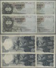 Latvia: Nice lot with 4 Banknotes 10 Latu 1937, 1938, 1939 and 1940, P.29a,b,d,e, all in about F to VF condition. (4 pcs.)