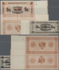 Latvia: City of Libau 3 pcs containing 1 Ruble and 25 Kopeks 1915 of which one 1 Ruble is a proof print without black overprint, in condition: 2x UNC,...
