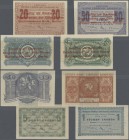 Lithuania: Extraordinary rare Specimen set with 1, 5, 20 and 50 Centas 1922, P.1s-4s, all with red overprint: ”Ungiltig als Banknote! Druckmuster der ...