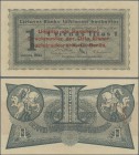Lithuania: 1 Litas 1922 SPECIMEN with red overprint: ”Ungiltig als Banknote! Druckmuster der Otto Elsner Buchdruckerei K.G. Berlin”, P.5s3 in perfect ...