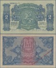 Lithuania: 2 Litu 1922 SPECIMEN with red overprint ”Pavyzdys - bevertis”, P.14s1 in perfect UNC condition. Highly Rare!