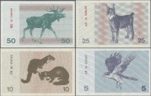 Lithuania: Set with 12 Banknotes of the 1991 issue with 0,10, 0,20, 0,50, 1, 3, 5, 10, 25 and 50 Talonas 1991, P.29a,b, 30, 31a,b, 31x1, 32b, 33b, 34b...