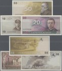 Lithuania: Very nice set with 3 Banknotes 10, 20 and 50 Litu 1991, all with same serial number AA0000012 and all in UNC condition. (3 pcs.)