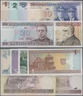 Lithuania: Very nice lot with 6 Banknotes 1, 2, 5, 10, 20 and 50 Litu 1993/94, P.53a-58a, all in perfect UNC condition. (6 pcs.)