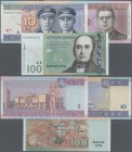 Lithuania: Lot with 3 Banknotes 10, 20 and 100 Litu 2007, P.68-70, all in UNC condition. (3 pcs.)