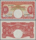 Malaya: 10 Dollars 1941, P.13, some rusty spots and a few soft folds. Condition: VF