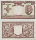 Malta: 1 Pound 1951 P. 22, portrait KG VI, in exceptional condition: aUNC.