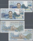 Mauritania: set of 2 notes containing 100 Ouguyia 1973 one as issued and one as Specimen banknote, P. 1 and 1s, both in condition: UNC. (2 pcs)