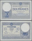 Morocco: 10 francs 1928 P. 11b, in condition: XF+.