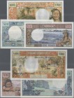 New Hebrides: set of 3 notes containing 100, 500 & 1000 Francs ND P. 18d, 19a, 20c, all in crisp original condition: UNC. (3 pcs)
