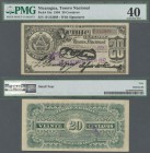 Nicaragua: rare note 20 Centavos 1894 P. 18a, in condition: PMG graded 40 XF.