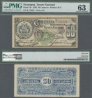 Nicaragua: rare note 50 Centavos 1894 P. 19c, in condition: PMG graded 63 Choice UNC.