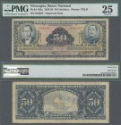 Nicaragua: 50 Cordobas 1958 P. 103a, in condition: PMG graded 25 VF.