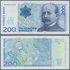 Norway: rare note of 200 Kroner 1994 Specimen P. 48s in condition: VF+ to XF-.