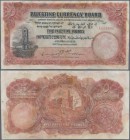 Palestine: 5 Pounds September 30th 1929, P.8b, highly rare banknote with large restored parts along the note. Condition: VG