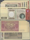 Poland: Very nice set with 8 Banknotes comprising 2, 5, 10, 20, 50, 100 and 500 Zlotych 1948 and 1000 Zlotych 1965, P.134-141a in F to UNC condition. ...
