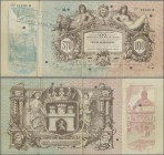 Poland: City of Lwow (Lemberg) 100 Koron 1915, P.NL, very nice condition for the large size of the note, some cancellation holes and a few vertical fo...