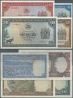 Rhodesia: set of 4 notes containing 1 Dollar 1974 P. 30 (VF+), 10 Dollars 1975 P. 33 (XF), 5 Dollars 1976 P. 36 (XF) and 2 Dollars 1979 P. 39 (XF+ to ...