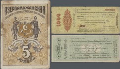 Russia: Nice set with 6 Banknotes comprising 50, 100 and 2 x 500 Rubles Debenture Bonds issue Archangelsk 1918, 1000 Rubles Debenture Bond Omsk 1919 a...