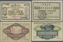 Russia: East Siberia and Far Eastern Republic set with 5 Banknotes containing 500 and 1000 Rubles Far Eastern Republic 1920, 10 Rubles East Siberia, 1...