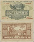 Russia: Far Eastern Republic 1000 Rubles 1920, P.S1208, vertical and horizontal folds and some minor spots. Condition: F+