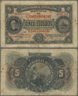 Saint Thomas & Prince: Banco Nacional Ultramarino, Provincia de S. Tome e Principe 5 escudos 1935, P.26, highly rare note in still good condition and ...