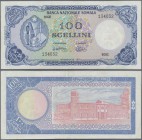 Somalia: Banca Nazionale Somala 100 Scellini 1971, P.16, vertically folded, some other minor creases and a few spots. Condition: VF