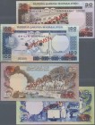 Somalia: set of 2 specimen banknotes 20 and 100 Shiling 1975 P. 19s and 20s, both in condition: UNC. (2 pcs)
