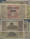 Spain: Set of 5 notes containing 25 Pesetas 1938 P. 111 (VF), 50 Pesetas 1938 P. 112 (VF), 100 Pesetas 1938 P. 113 (VF+ to XF-), 500 Pesetas 1938 P. 1...