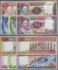 Swaziland: set of 5 Specimen banknotes containing 1, 2, 5, 10 & 20 Emalangheni ND P. 1s to 5s, all in condition: UNC. (5 pcs)
