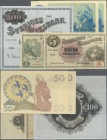 Sweden: set of 5 notes containing 5 Kronor 1952 P. 33 (UNC), 5 Kroner 1948 P. 41 (aUNC), 100 Kroner 1960 P. 48 (XF+ to aUNC) and 2x 50 Kronor 1989 & 1...