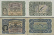 Switzerland: set of 2 notes containing 50 Franken 1941 P. 34e (VF) and 100 Franken 1924 P. 35a (F), nice set. (2 pcs)