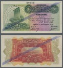 Syria: 1 Livre 1939, P.40b, vertically folded and some other minor creases but still strong paper and bright colors. Condition: F+ to VF