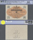 Turkey: 20 Piastres ND(1916-17) Specimen P. 88s RS-4-4, with zero serial numbers and specimen perforation in condition: PCGS grade 64 Choice UNC.