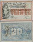 Uruguay: Sociedad Fomento Territorial 20 Pesos 1868, P.S482, very nice condition with a few soft folds and minor spots. Condition: VF/VF+