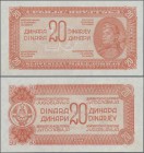Yugoslavia: 20 Dinara 1944 proof without serial number, P.51p, almost perfect condition with a few minor creases in the paper. Condition: aUNC