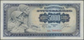 Yugoslavia: Huge lot with 37 Banknotes of the later Yugoslavian Republic from 1963 till 1990 containing 100, 500, 1000 and 5000 Dinara 1963, 5, 10, 50...